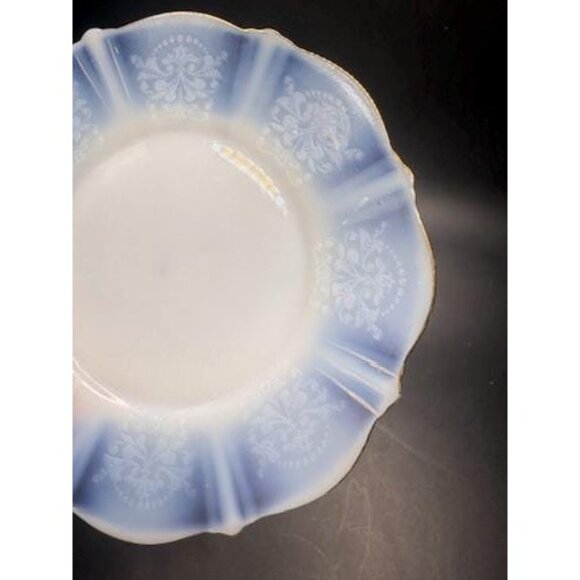 MacBeth-Evans "American Sweetheart" Monax W/ Gold Trim Depression Glass Low Foot - Picture 11 of 11